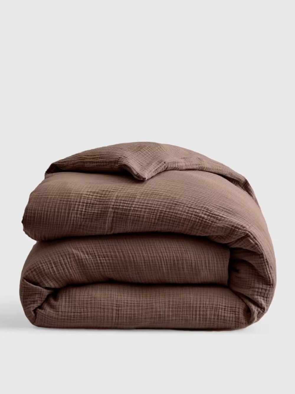 QUINCE Organic Cotton Airy Gauze Duvet Cover King Chocolate